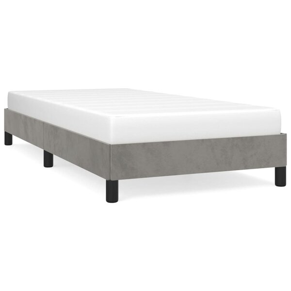 vidaXL Cadre de lit Gris clair 80x200 cm Velours