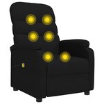 vidaXL Fauteuil de massage Noir Tissu