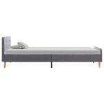 vidaXL Cadre de lit Gris clair Tissu 90 x 200 cm