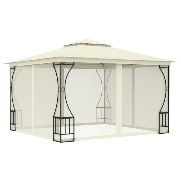 vidaXL Tonnelle avec moustiquaire 300x300x265 cm Crème