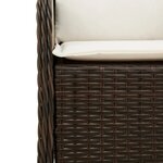 vidaXL Ensemble à manger de jardin et coussins 7 Pièces marron rotin