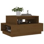 vidaXL Table basse Marron miel 80x55x40 5 cm Bois massif de pin