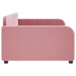 vidaXL Lit de repos sans matelas rose 90x200 cm velours