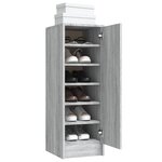 vidaXL Meuble à chaussures Sonoma gris 32x35x92 cm Bois d'ingénierie