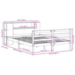 vidaXL Lit bibliothèque sans matelas 120x190 cm bois de pin massif