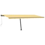 vidaXL Auvent automatique sur pied 600x300 cm Jaune/Blanc
