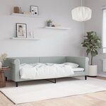 vidaXL Lit de repos gris clair 100x200 cm velours