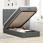 vidaXL Lit ottoman avec matelas et LED Gris foncé 80x200cm tissu