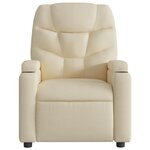 vidaXL Fauteuil inclinable en tissu crème