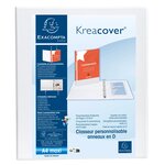 Classeur Pp Personnalisable Kreacover - 2 Anneaux En D 15mm - A4 Maxi - Blanc - X 10 - Exacompta