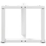 vidaXL Pieds de table basse en T  2 pièces  blanc  50 x 25 x (42-43) cm  acier
