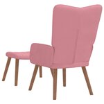 vidaXL Chaise de relaxation avec repose-pied Rose Velours