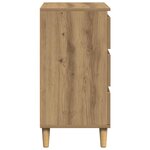 vidaXL Buffet chêne artisanal 60x35x70 cm bois d'ingénierie