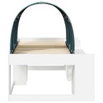 vidaXL Lit haut pour enfants avec rangement Blanc et bleu clair