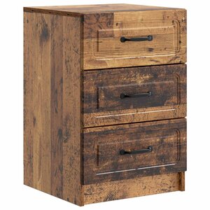 vidaXL Cabinet de chevet avec tiroir Bois ancien 43 x 41 x 63 5 cm