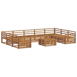 vidaXL Ensemble de canapés d'extérieur 10 Pièces Naturel