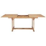 vidaXL Table de jardin extensible 150-200x100x75 cm Teck solide