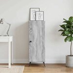 vidaXL Buffet Sonoma gris 33 x 34 5 x 90 cm Bois d'ingénierie