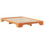 vidaXL Cadre de lit surélevé avec stockage Marron bois
