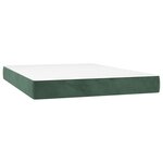 vidaXL Matelas de lit à ressorts ensachés fermeté moyenne Vert foncé 140x190x20 cm