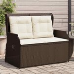 vidaXL Banc de jardin Marron polyrotin