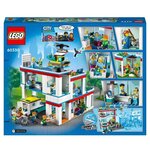 Lego 60330 city l'hôpital  set de construction  jouet camion d'ambulance  hélicoptere et 12 minifigures pour enfants +7 ans