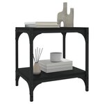 vidaXL Meuble TV Noir 40x33x41 cm Bois d'ingénierie et acier