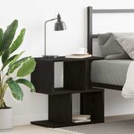 Table de chevet vidaXL en chêne noir 50x30x51 5 cm en bois d'ingénierie