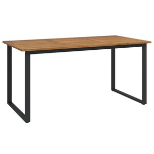 vidaXL Table de jardin et pieds en forme de U 160x80x75 cm bois acacia