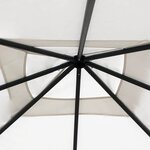 vidaXL Belvédère avec revêtement de poteaux 3x3x2 6 m Crème 160 g/m²
