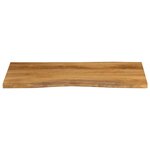 vidaXL Dessus de table 100x60x2 5 cm bord vivant bois massif manguier