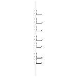 vidaXL Porte-manteau mural Blanc 30 x 1.5 x 80 cm Bois d'ingénierie