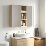 vidaXL Armoire murale de salle de bain Chêne Sonoma 20 x 16 x 62 5 cm