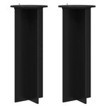vidaXL Support de Plante 2 pièces Noir Ø40 x 100 cm Bois d'ingénierie