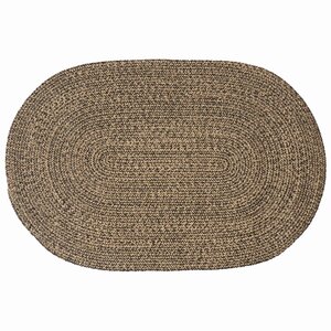vidaXL Tapis de surface Noir 122 x 183 cm Jute
