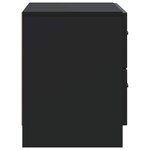 vidaXL Cabinet de chevet Noir 62 x 34 5 x 44 5 cm Bois d'ingénierie