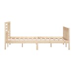 vidaXL Cadre de lit 180x200 cm Super King Bois massif