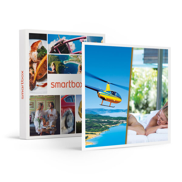 SMARTBOX - Coffret Cadeau Vol en hélicoptère et massage avec détente au spa pour 2 personnes -  Multi-thèmes