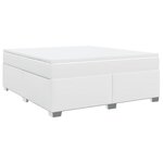 vidaXL Sommier à lattes de lit avec matelas Blanc 180x200cm Similicuir