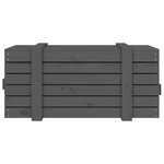 vidaXL Boîte de rangement Gris 91x40 5x42 cm Bois massif de pin