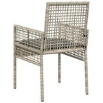 vidaXL Chaise de jardin 2 Pièces Gris clair 55 x 53 x 85 cm polyrotin