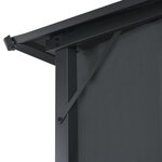 vidaXL Tonnelle avec rideau Aluminium 3x3 m Noir