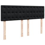 vidaXL Sommier à lattes de lit et matelas Noir 160x200 cm Velours