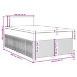vidaXL Sommier à lattes de lit avec matelas Noir 120x200 cm Tissu