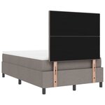 vidaXL Lit à ressorts avec matelas et LED - Taupe - 120 x 200 cm - Tissu