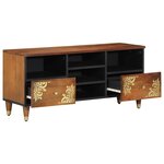 vidaXL Meuble TV Marron 100 x 33.5 x 46 cm Bois de manguier massif