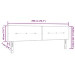 vidaXL Tête de Lit LED avec des lumières à LED Gris foncé 200 cm tissu