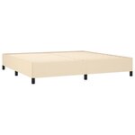vidaXL Cadre de lit sans matelas crème 200x200 cm tissu