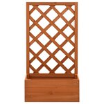 vidaXL Jardinière à treillis de jardin Orange 50x25x90cm Bois de sapin