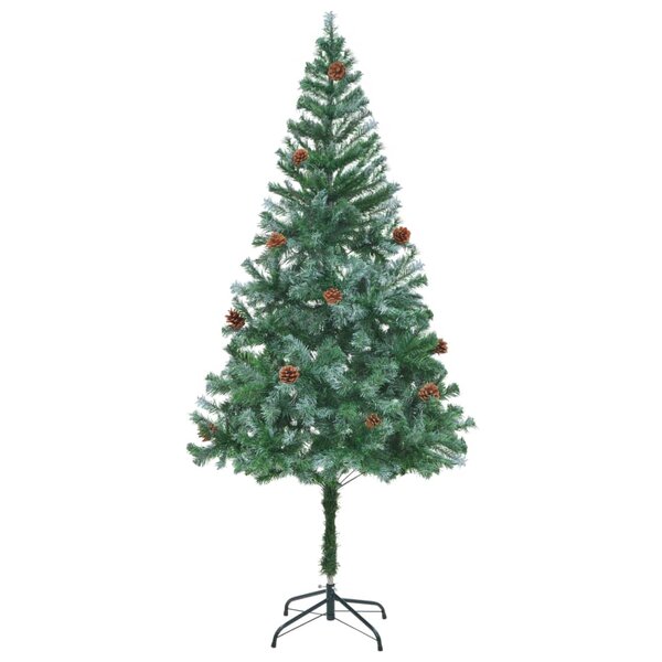 vidaXL Arbre de Noël artificiel avec pommes de pin 180 cm